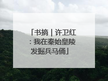 书摘｜许卫红：我在秦始皇陵发掘兵马俑