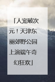 人宠破次元！天津东丽郊野公园上演端午奇幻狂欢