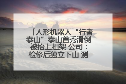 人形机器人“行者泰山”泰山首秀滑倒被抬上担架 公司：检修后独立下山 测试就是为暴露问题
