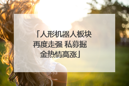 人形机器人板块再度走强 私募掘金热情高涨