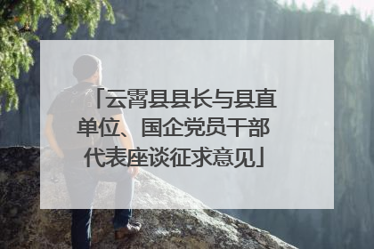 云霄县县长与县直单位、国企党员干部代表座谈征求意见
