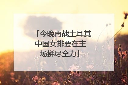 今晚再战土耳其 中国女排要在主场拼尽全力