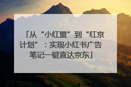 从“小红盟”到“红京计划”：实现小红书广告笔记一键直达京东