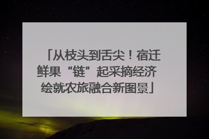 从枝头到舌尖！宿迁鲜果“链”起采摘经济绘就农旅融合新图景