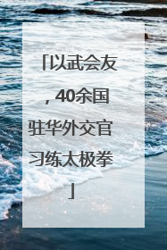 以武会友，40余国驻华外交官习练太极拳