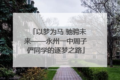 以梦为马 驰骋未来——永州一中周子俨同学的逐梦之路