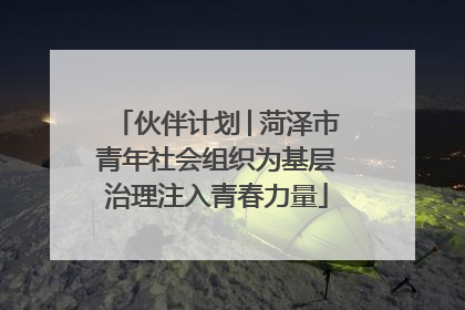 伙伴计划│菏泽市青年社会组织为基层治理注入青春力量