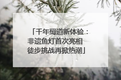 千年蜀道新体验：非遗鱼灯首次亮相 徒步挑战再掀热潮