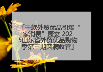 千款外贸优品引爆“家消费”盛宴 2025山东省外贸优品购物季第三期圆满收官
