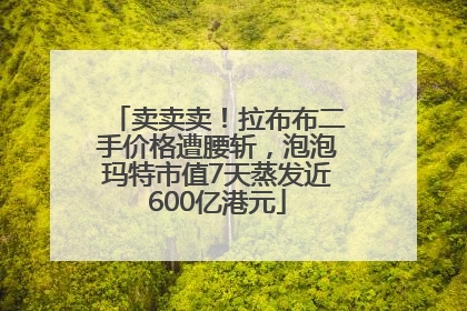 卖卖卖！拉布布二手价格遭腰斩，泡泡玛特市值7天蒸发近600亿港元