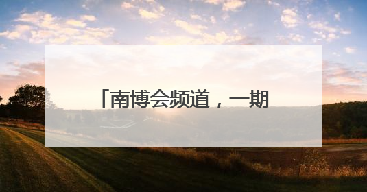 南博会频道，一期一会 明年再见！