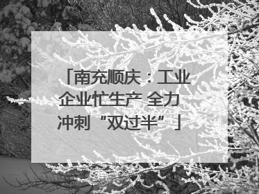 南充顺庆：工业企业忙生产 全力冲刺“双过半”