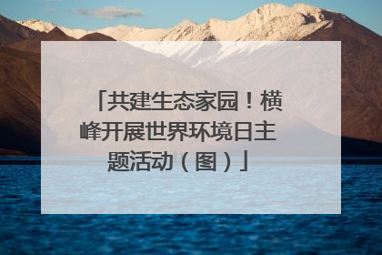 共建生态家园！横峰开展世界环境日主题活动（图）