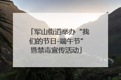 军山街道举办“我们的节日-端午节”暨禁毒宣传活动