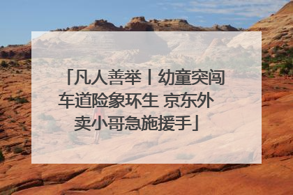 凡人善举丨幼童突闯车道险象环生 京东外卖小哥急施援手