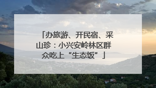 办旅游、开民宿、采山珍：小兴安岭林区群众吃上“生态饭”