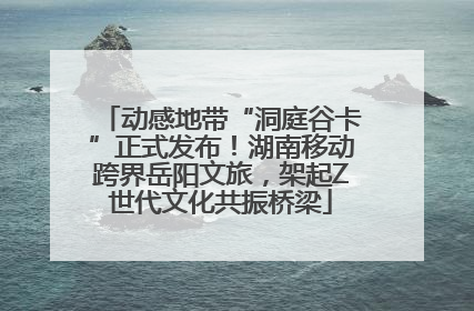 动感地带“洞庭谷卡”正式发布！湖南移动跨界岳阳文旅，架起Z世代文化共振桥梁