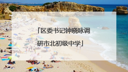 区委书记钟晓咏调研市北初级中学