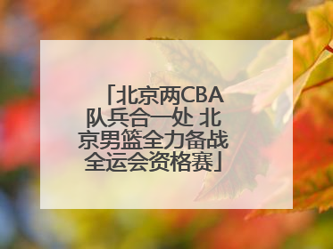 北京两CBA队兵合一处 北京男篮全力备战全运会资格赛