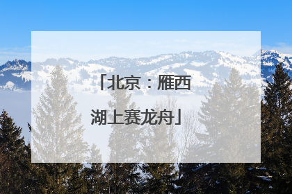 北京：雁西湖上赛龙舟
