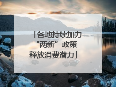 各地持续加力“两新”政策 释放消费潜力