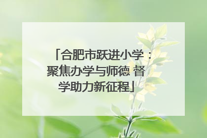 合肥市跃进小学：聚焦办学与师德 督学助力新征程