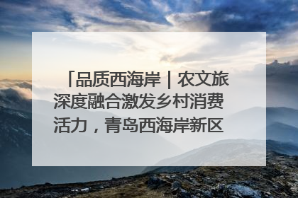 品质西海岸｜农文旅深度融合激发乡村消费活力，青岛西海岸新区的乡村振兴实践