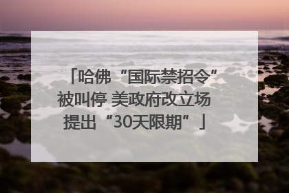 哈佛“国际禁招令”被叫停 美政府改立场提出“30天限期”