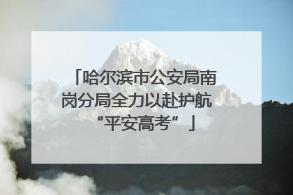 哈尔滨市公安局南岗分局全力以赴护航“平安高考”