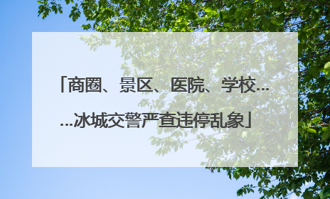 商圈、景区、医院、学校……冰城交警严查违停乱象