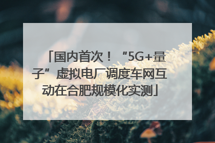 国内首次！“5G+量子”虚拟电厂调度车网互动在合肥规模化实测