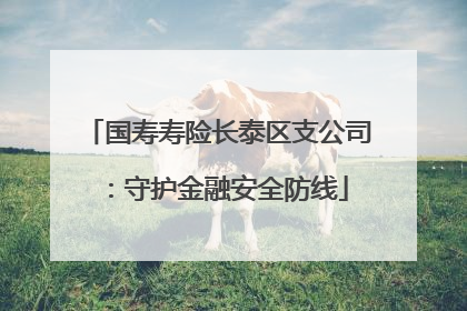 国寿寿险长泰区支公司：守护金融安全防线