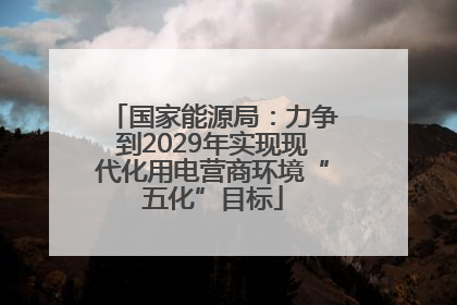 国家能源局：力争到2029年实现现代化用电营商环境“五化”目标