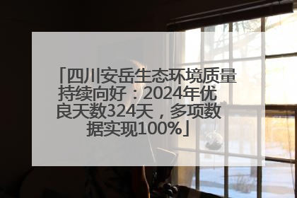 四川安岳生态环境质量持续向好：2024年优良天数324天，多项数据实现100%