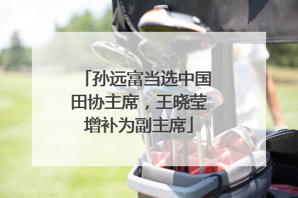 孙远富当选中国田协主席，王晓莹增补为副主席