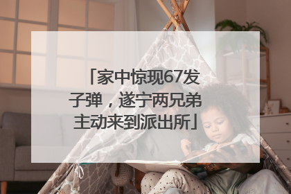 家中惊现67发子弹，遂宁两兄弟主动来到派出所