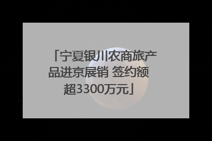 宁夏银川农商旅产品进京展销 签约额超3300万元