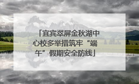 宜宾翠屏金秋湖中心校多举措筑牢“端午”假期安全防线