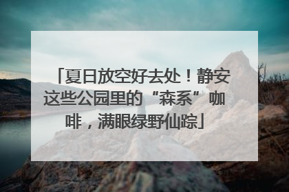 夏日放空好去处！静安这些公园里的“森系”咖啡，满眼绿野仙踪