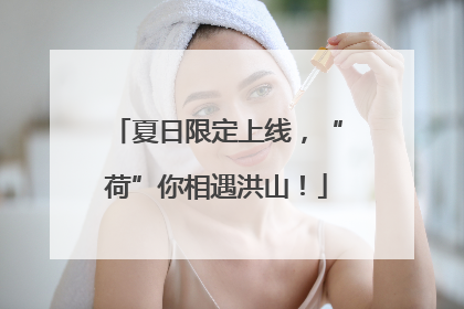 夏日限定上线，“荷”你相遇洪山！
