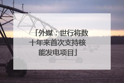 外媒：世行将数十年来首次支持核能发电项目