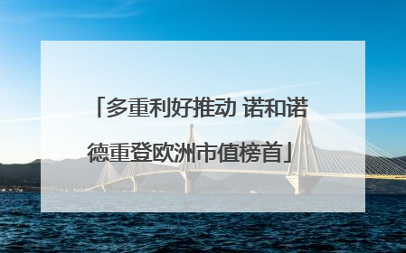多重利好推动 诺和诺德重登欧洲市值榜首