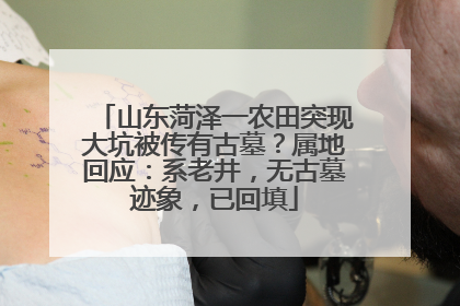 山东菏泽一农田突现大坑被传有古墓？属地回应：系老井，无古墓迹象，已回填