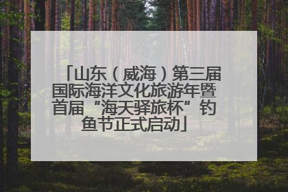 山东（威海）第三届国际海洋文化旅游年暨首届“海天驿旅杯”钓鱼节正式启动