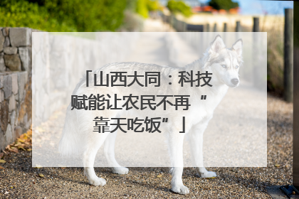 山西大同：科技赋能让农民不再“靠天吃饭”