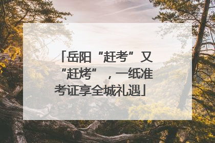岳阳“赶考”又“赶烤”，一纸准考证享全城礼遇