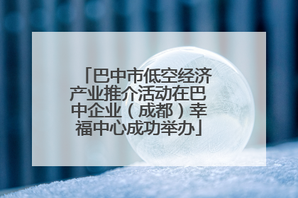 巴中市低空经济产业推介活动在巴中企业（成都）幸福中心成功举办