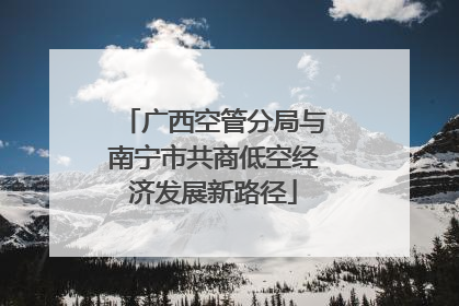 广西空管分局与南宁市共商低空经济发展新路径
