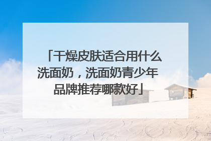 干燥皮肤适合用什么洗面奶，洗面奶青少年品牌推荐哪款好