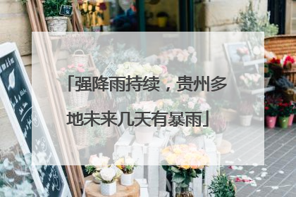 强降雨持续，贵州多地未来几天有暴雨